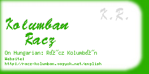 kolumban racz business card